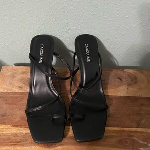 Elegant Black Strappy Heels